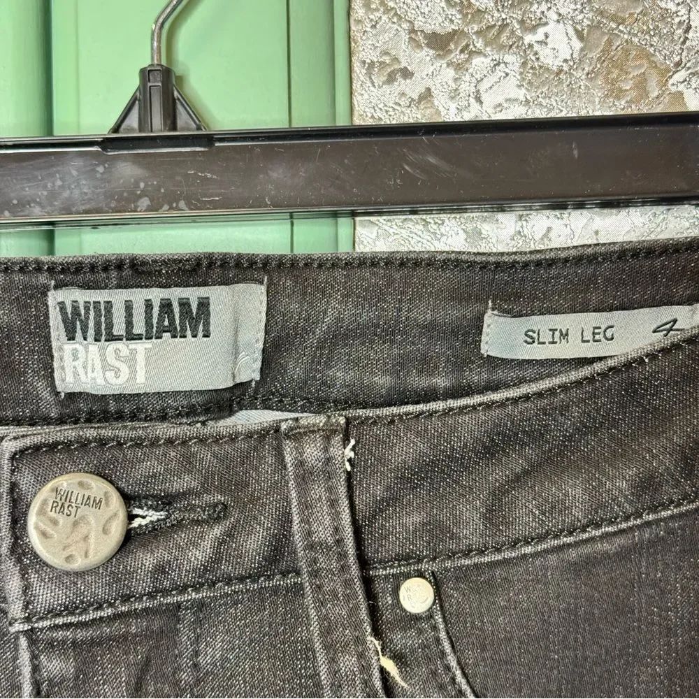 William Rast Black Wash Slim Leg Jeans Size 4 - Picture 2 of 7